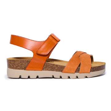 Plakton Platform Wedge Sandal – Camellia Orange Suede